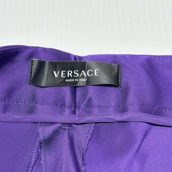 Versace Runway 2023 Wide Leg Cargo Trouser Pants Orchid Purple 40/ 4 NWT $1,875 - Picture 11 of 14